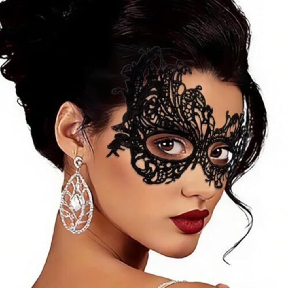 2536 Halloween Lace Mask Masquerade Mask Elastic Mardi Gras eyemask Costume